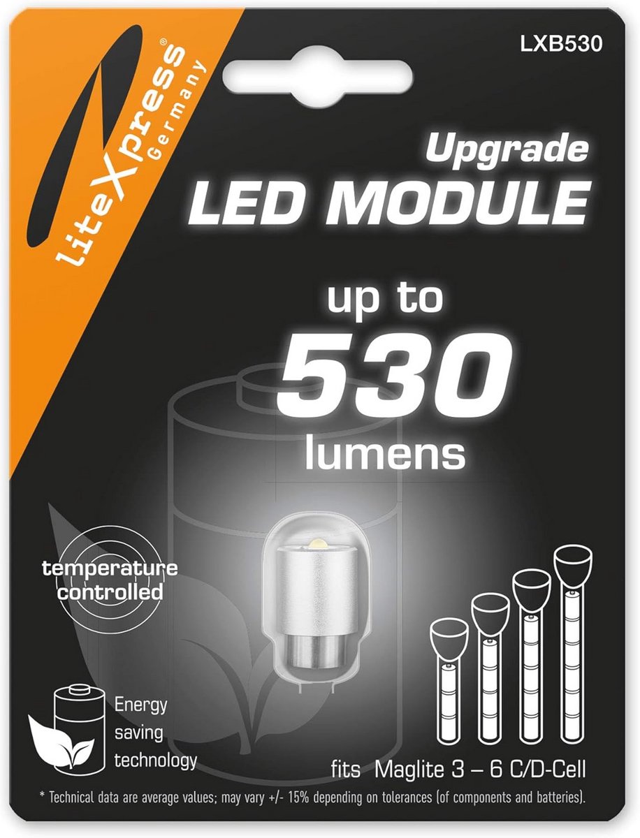 LED Upgrade Module 530 Lumen voor Maglite Fakkels