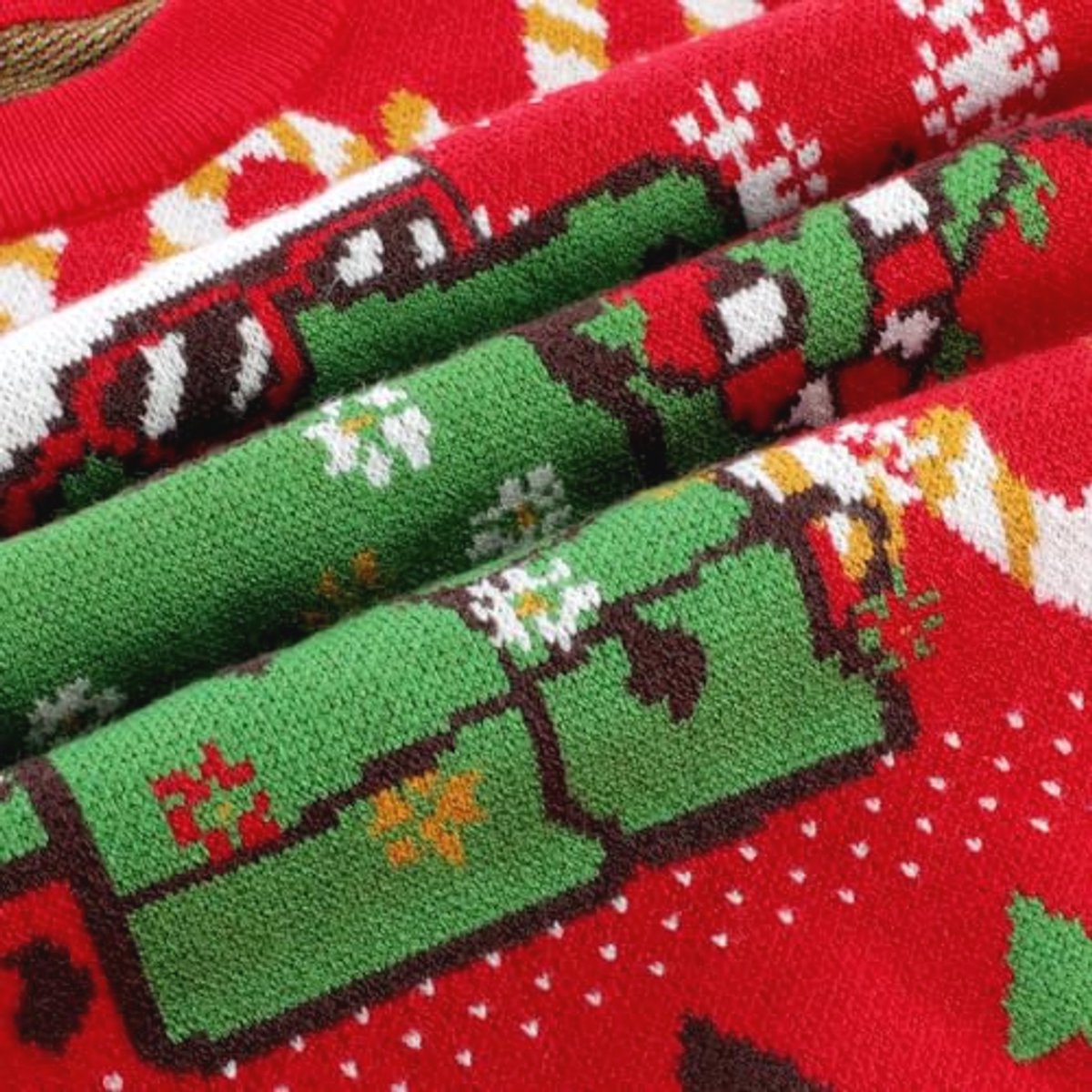 Kersttruien voor Dames, Heren en Kinderen - Gebreide Feestelijke Truien met Lange Mouwen (S-XXL)