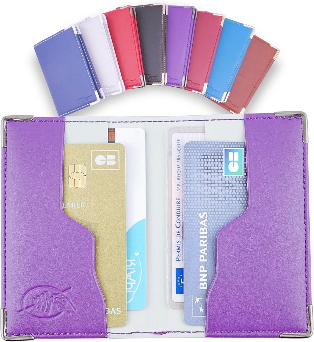 RFID Blokkerende Kaarthouder voor 4 Bankkaarten - Antidiefstal Etui in Violet