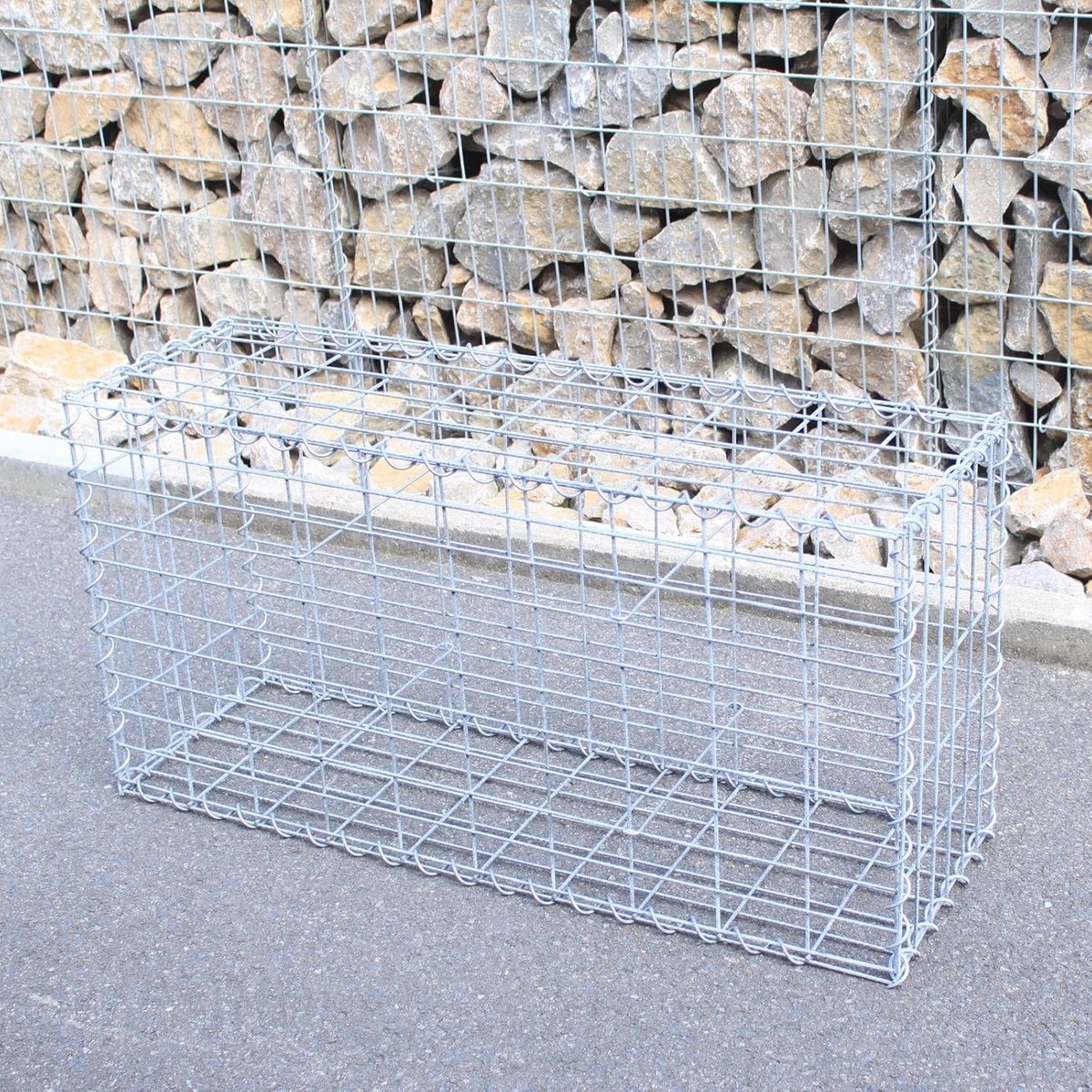Steenschanskorf 100 x 50 x 30 cm - Draadkorf voor Tuindecoratie en Geluidwering