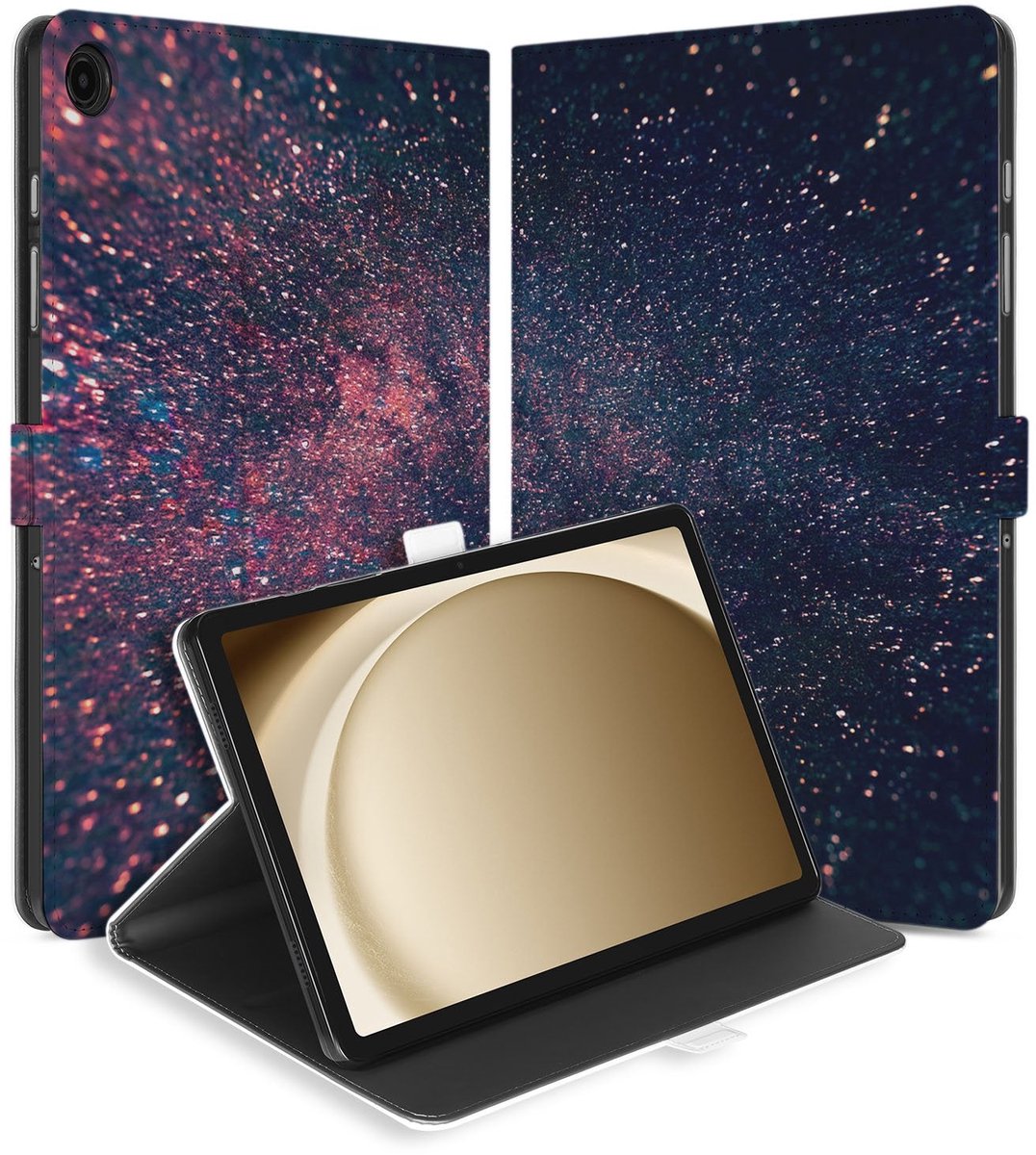 Samsung Galaxy Tab A11 Plus Tablet Hoesje Stars met Standaard