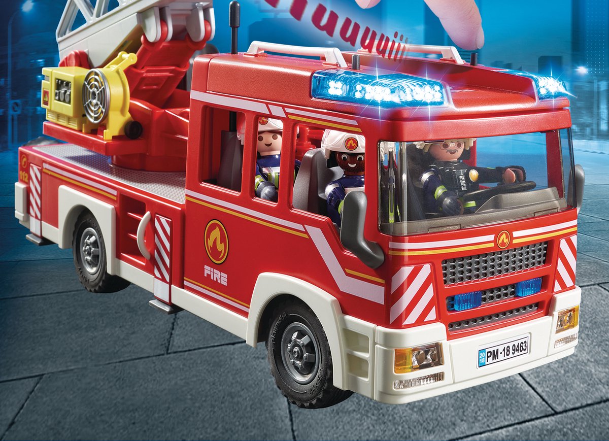 PLAYMOBIL City Action Brandweer ladderwagen - 9463 — afbeelding 3