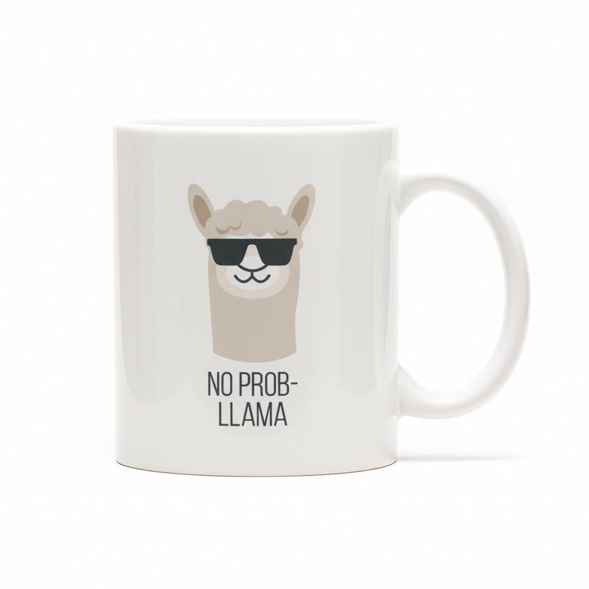 “No Prob-Llama” Grappige Lama Mok – Leuke Humor Koffiemok 330 ml