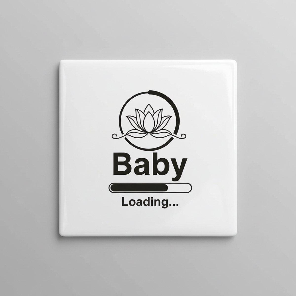 Baby Loading… Grappige Zwangerschap Keramische Tegel – Moderne Minimalistische Kinderkamer