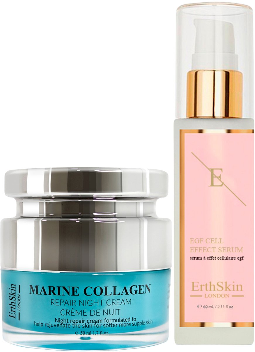 ErthSkin London EGF Serum + Collageen Nachtcrème