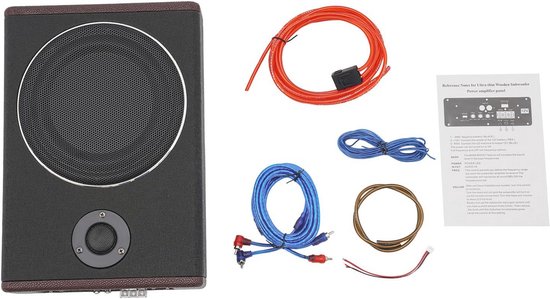 Xigner Active Subwoofer for Car, 600W 12V Ultra-Thin Stainless Steel