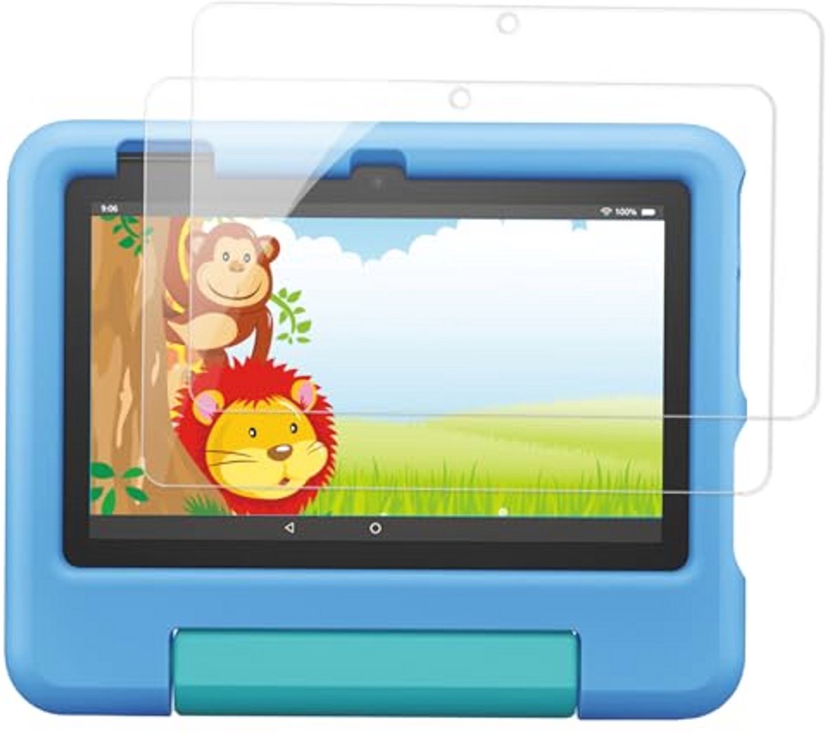 RRICHH 2-pack schermbeschermer voor 7/7 kindertablets (2022 12e), ultrahelder, aanraakgevoelig, krasbestendig, recht gehard glas schermbeschermer, HD-display, 9H hardheid, anti-vingerafdruk