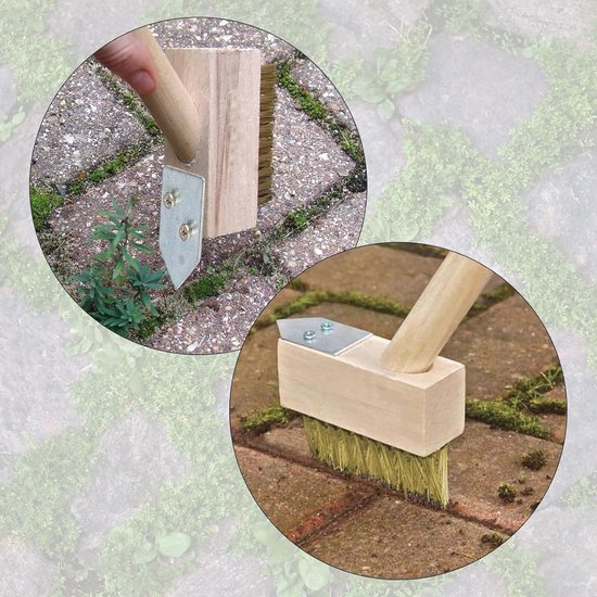 Onkruidvoegenborstel 4 stuks - Efficiënte onkruidverwijdering en voegenreiniging voor tuin en terras van Merkloos	 — afbeelding 2