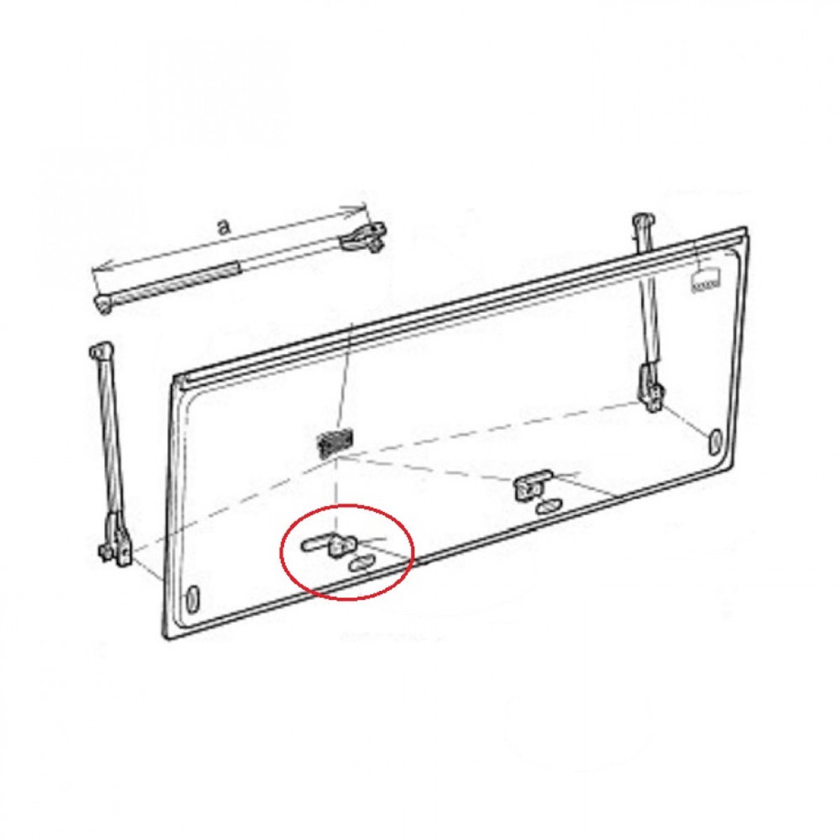 Dometic S6 Vergrendeling Links BG1078L