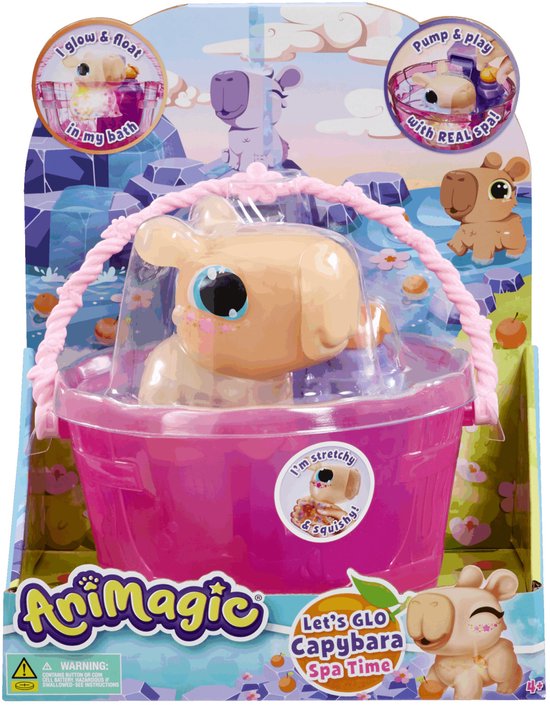 Animagic Let’s Glo Capybara Spa Time - Speelfiguur - Met Waterval