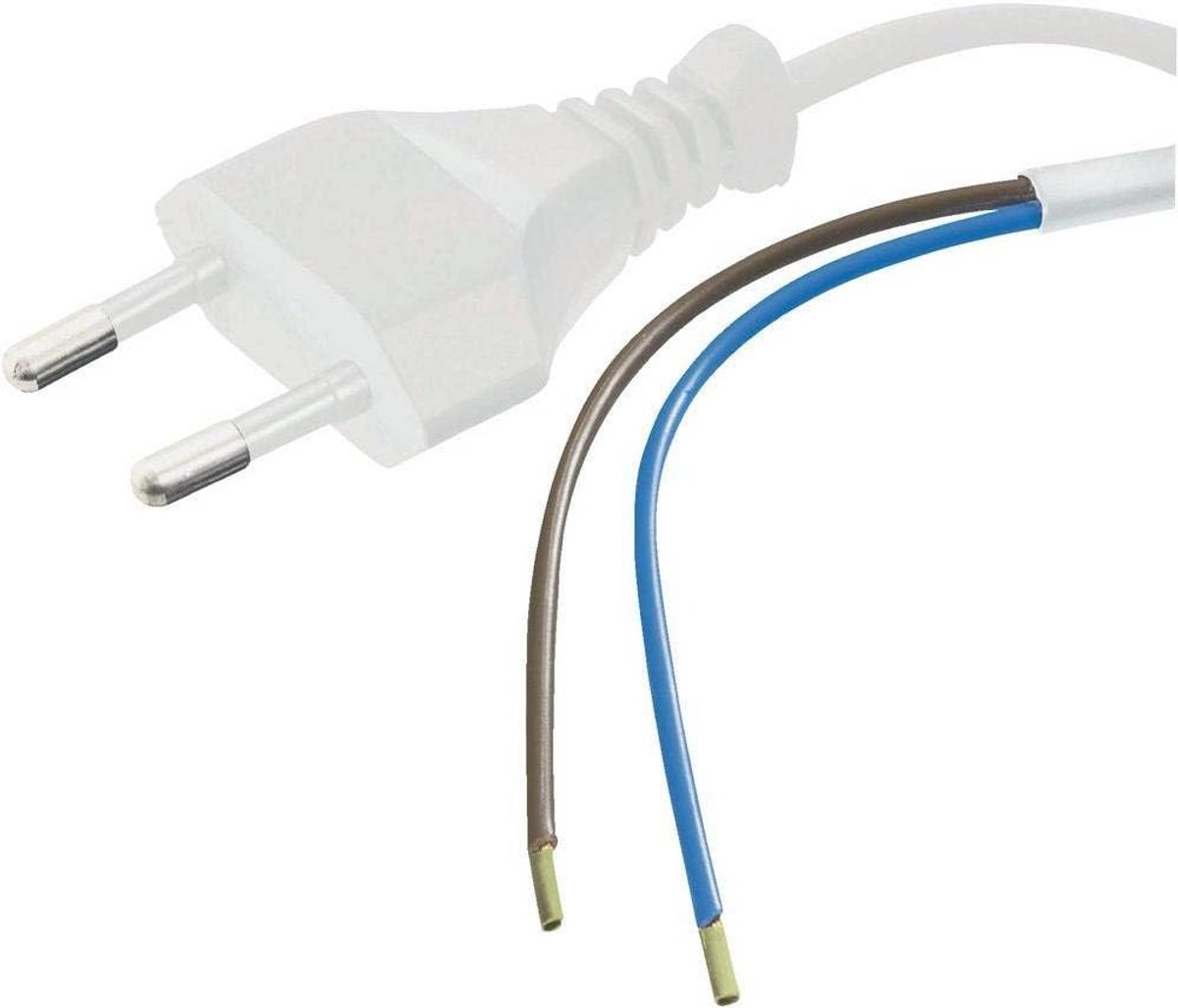 Netsnoer 230V 2m met Schuko stekker - Kabel met open uiteinde