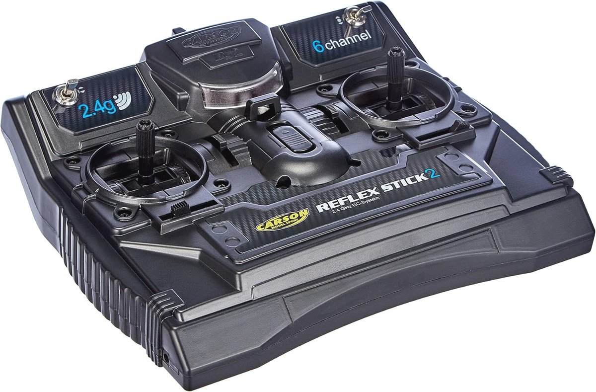 6-Kanaals Afstandsbediening voor RC-Voertuigen en Schepen – 2,4 GHz Reflex Stick II