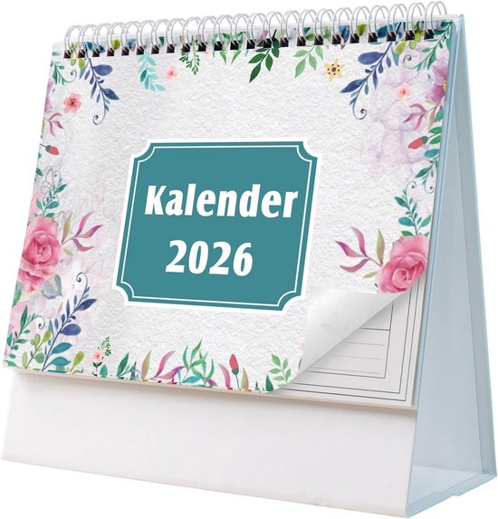 Tafelkalender 2025-2026 van september 2025 t/m december 2026 bureaukalender