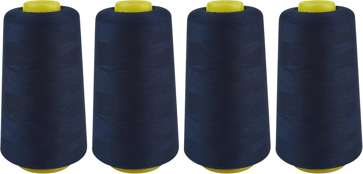 Overlock naaigaren 4-pack 40/2 donkerblauw - perfect voor al uw naai projecten