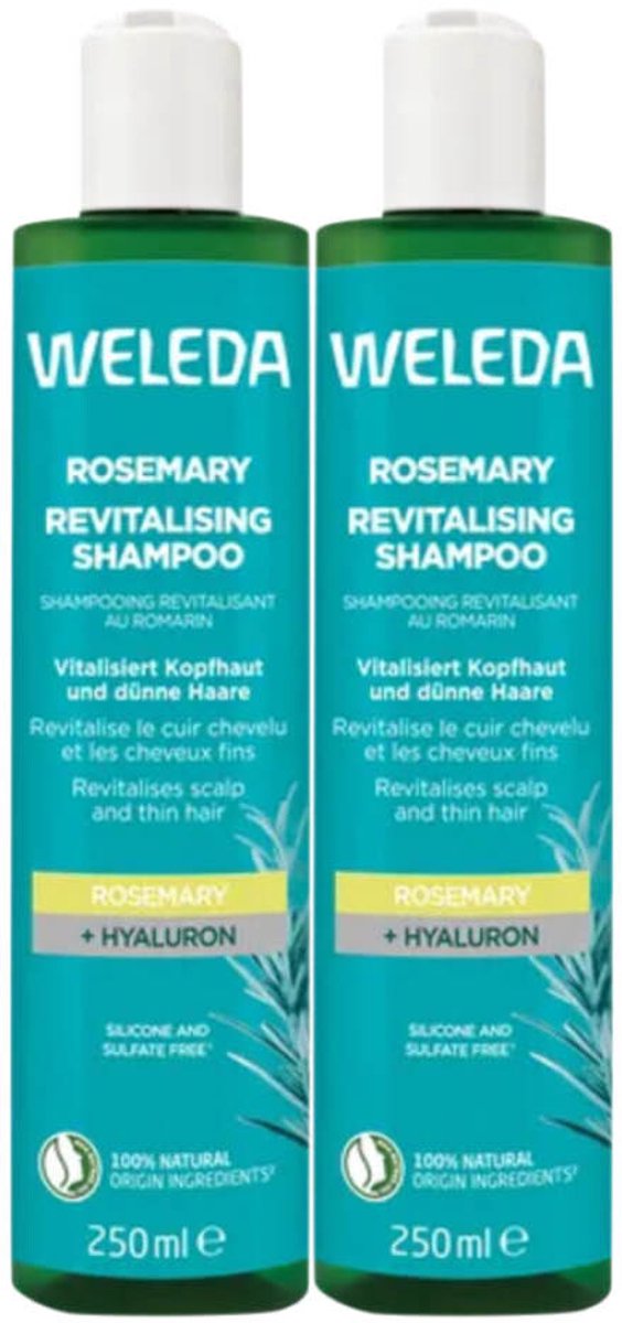 WELEDA Shampoo Revitaliserend Rozemarijn - 2 x 250 ml - Voordeelverpakking