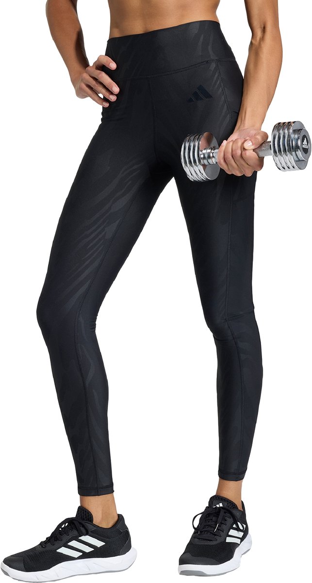 adidas Performance Optimé AOP Lange Legging Dames Zwart