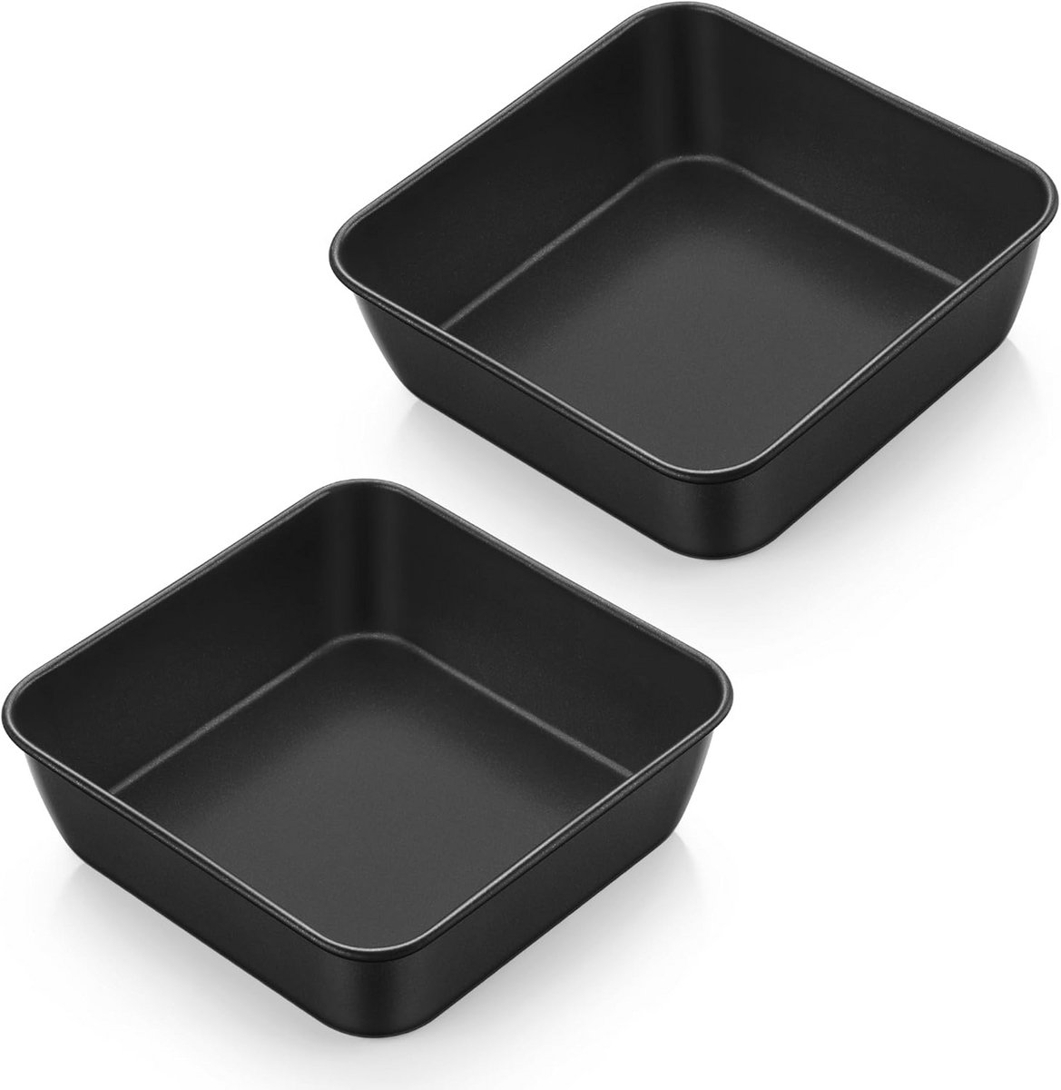 Set van 2 Ovenschalen - Roestvrijstalen Antiaanbakvormen voor Bakken - 15,9 x 15,9 x 5 cm