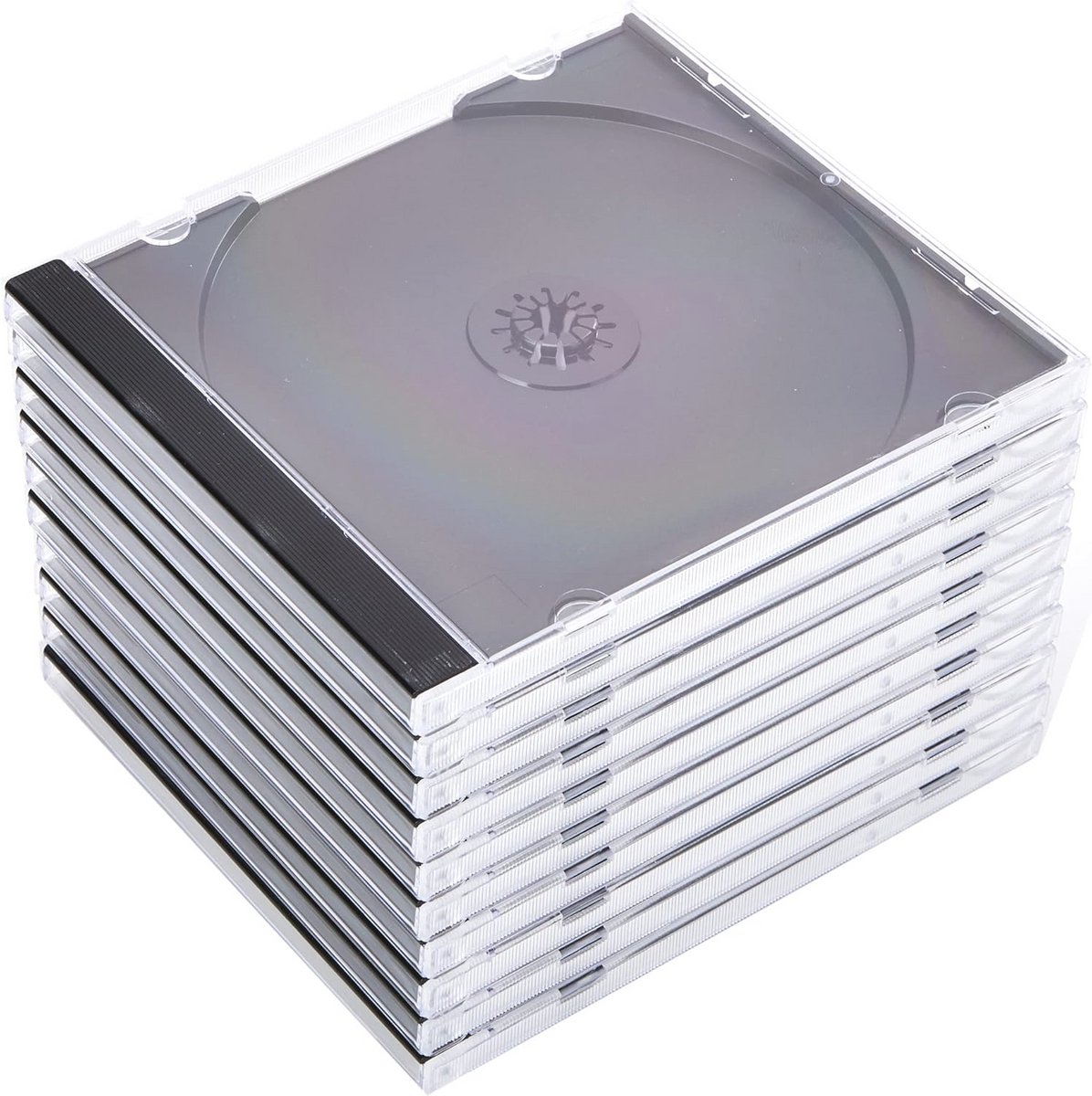 CD Jewel Case Set van 10 - Transparant/Zwart