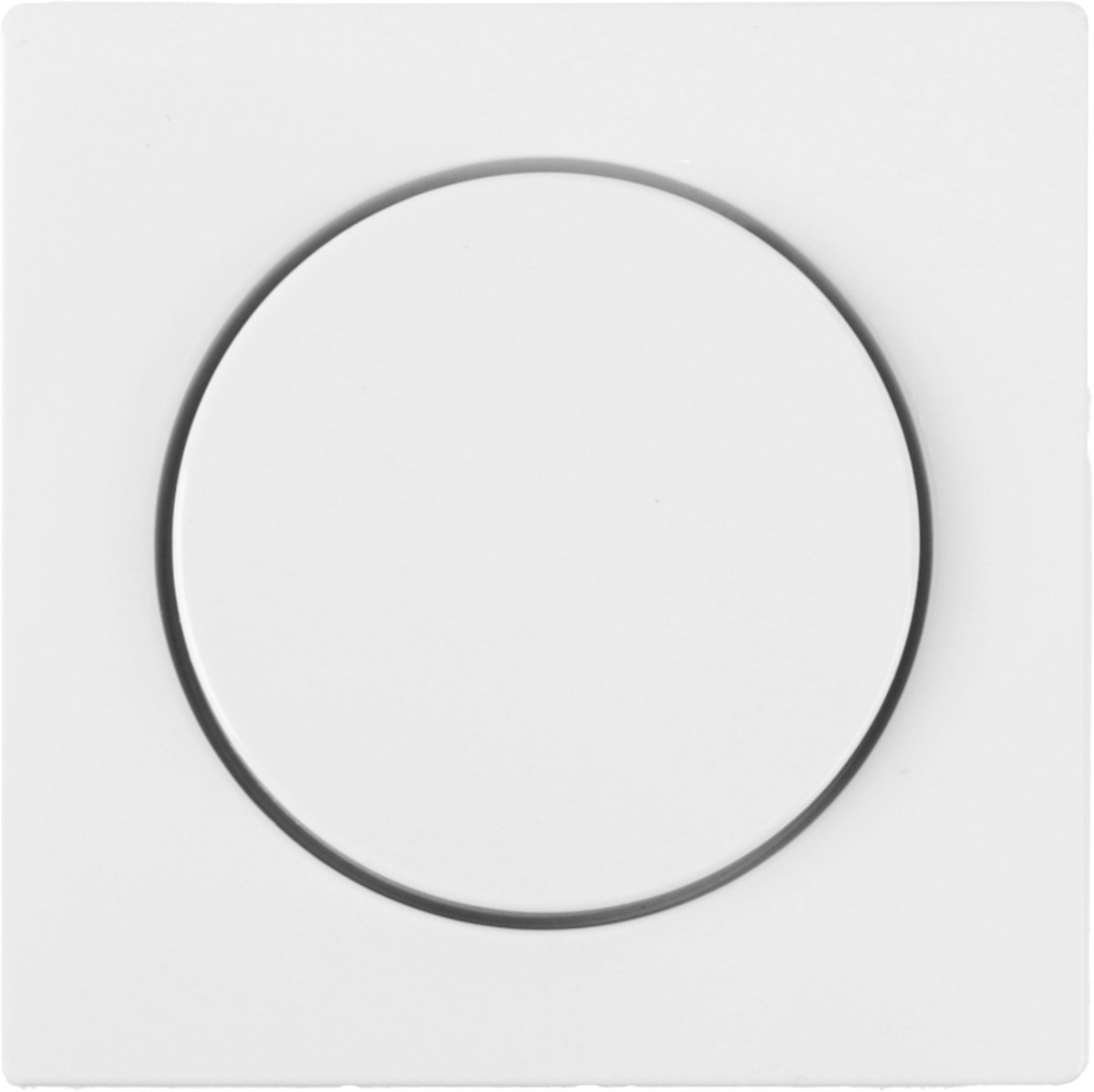 Merten System M centraalplaat - inbouw - met knop - tbv dimmer - polarwit