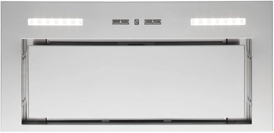 Inventum AKI6015RVS inbouw afzuigkap 60 cm - Afzuigcapaciteit 645 m3/h - Geschikt voor open keuken - 4 standen - Timer - Ledverlichting - Luchtafvoer en recirculatie - RVS