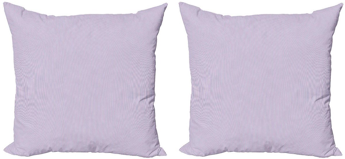 ABAKUHAUS Kussenhoes Set–2x40x40–Microvezel–Dubbeldruk–Babyblauw