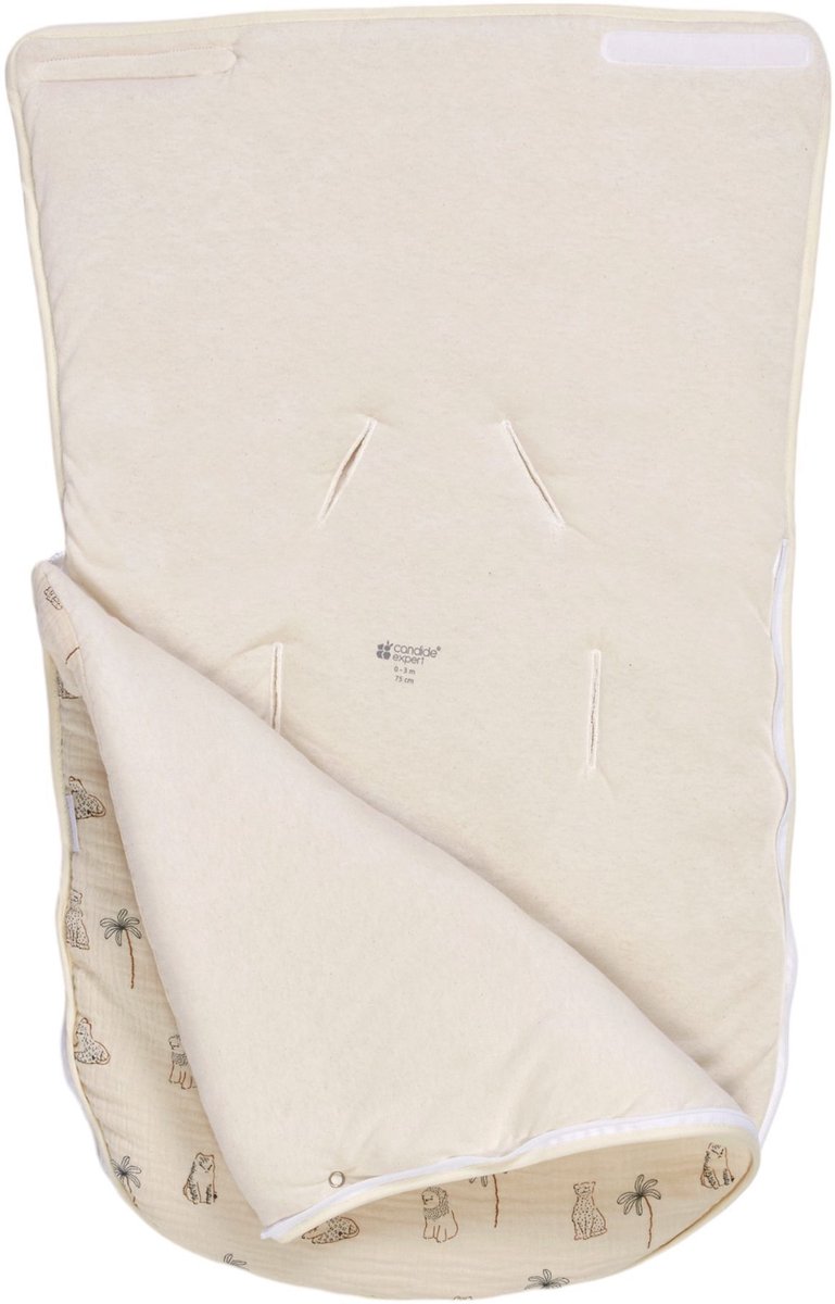 Babynest - CANDIDE - 70 cm - 0/3 maanden - Wit met tijgerprint