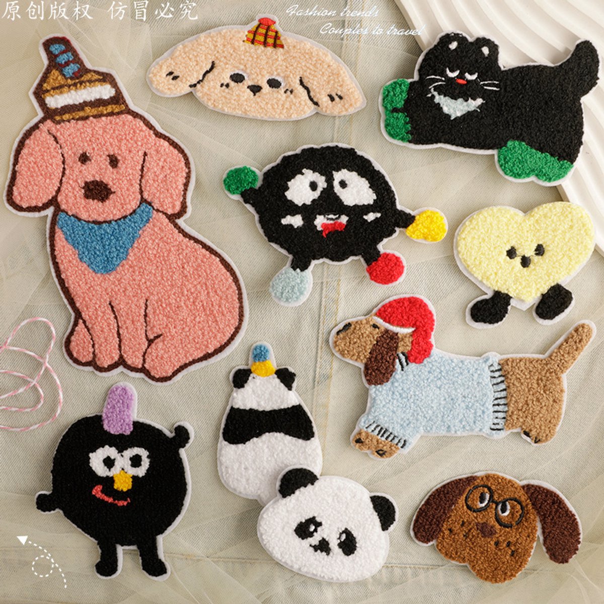 Daity 10 stuks - DIY badge patches - geborduurd met een gemengd patroon om op te strijken - geschikt voor kleding - rugzakken - T-shirts, jeans, rokken, vesten, sjaals, hoeden en tassen.