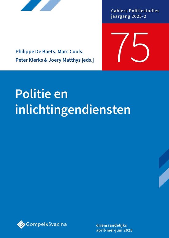 Cahiers Politiestudies 75 - Politie en inlichtingendiensten - cover