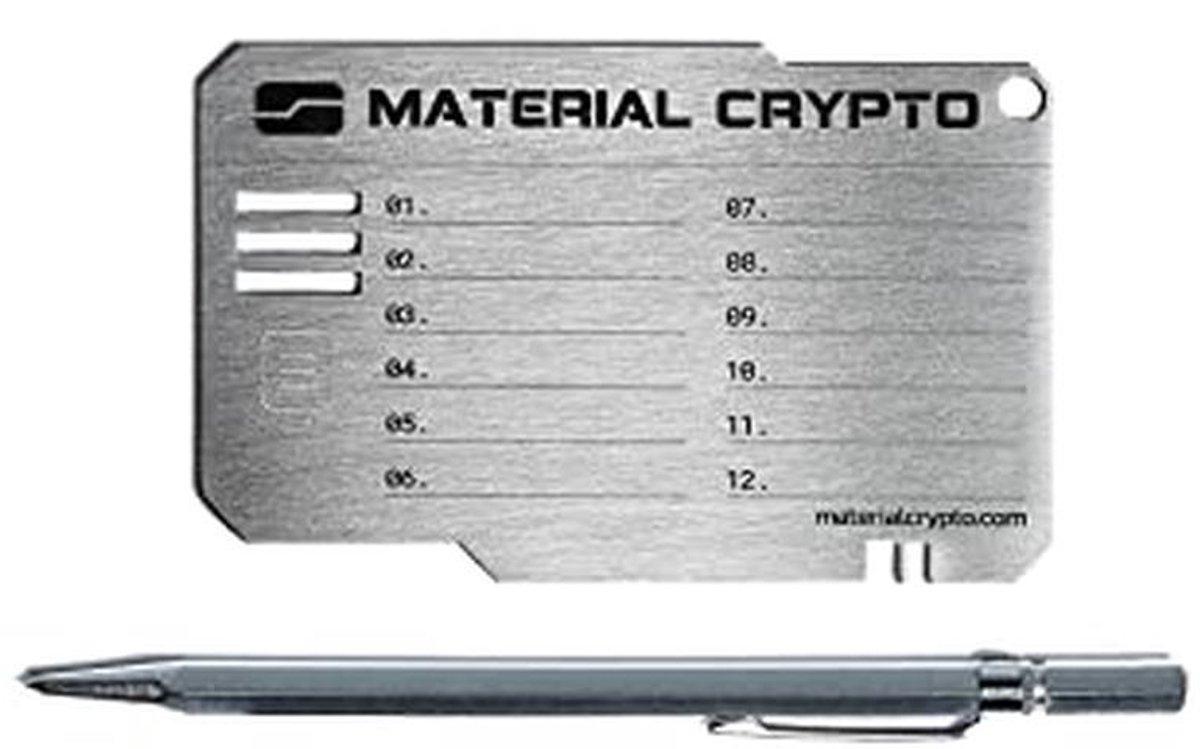 Crypto Seed Storage Staal - Veilige Hardware Portemonnee voor Cryptovaluta - DIY en Mode