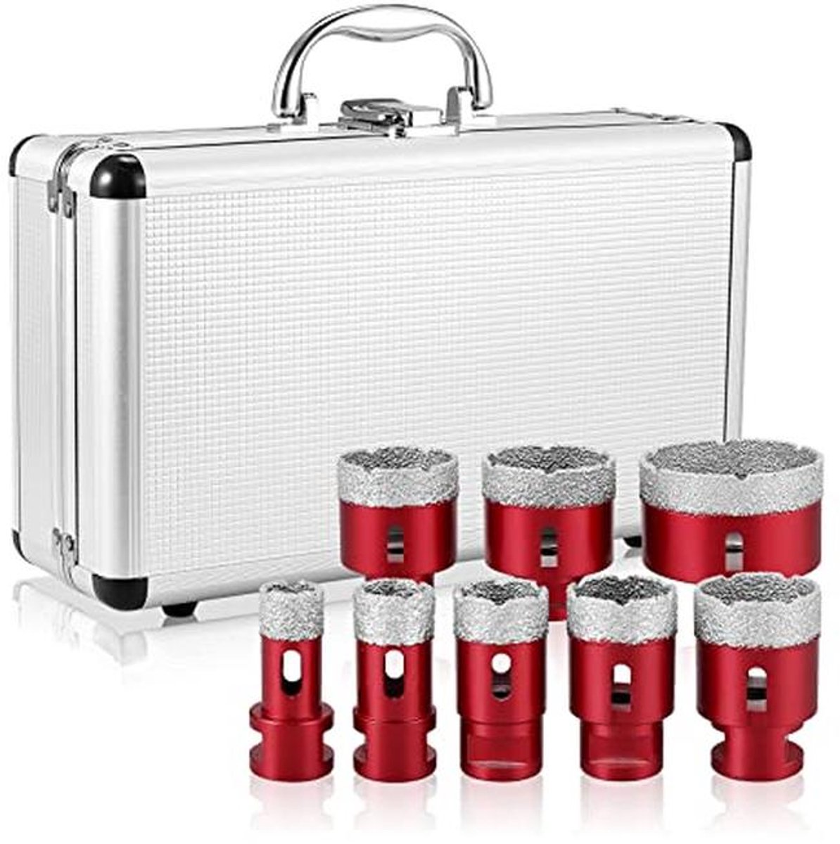 Droge Diamant Boren Set - 8 Stuks met M14 Verbinding voor Porselein, Glas, en Keramiek