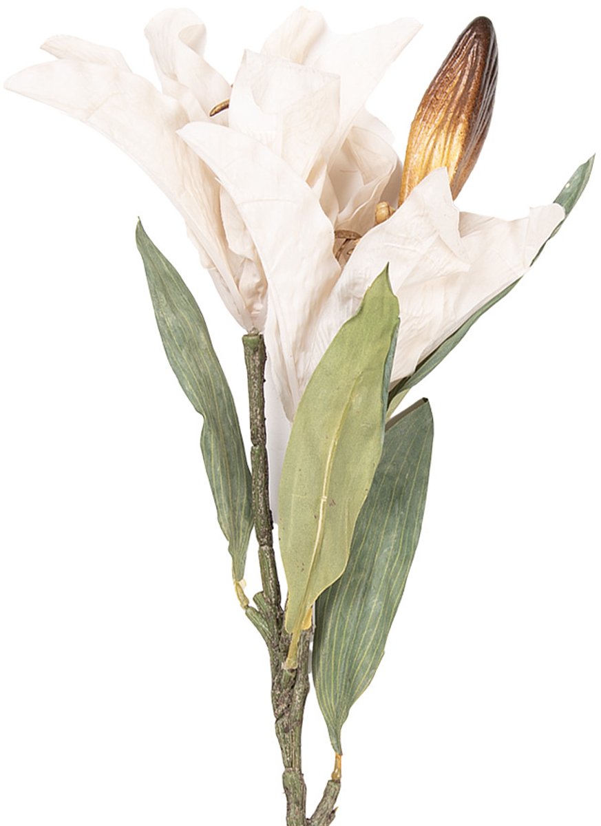 Clayre & Eef Kunstbloem 88 cm Beige Kunststof
