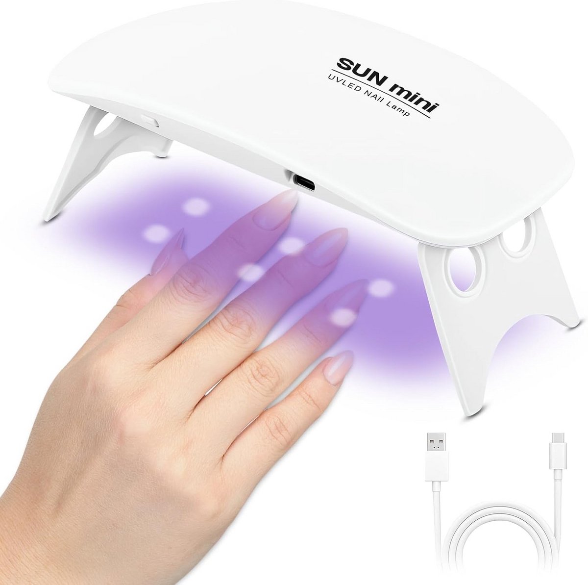 Mini UV LED Nagellamp voor Gelnagels - Draagbare Nageldroger met Timer