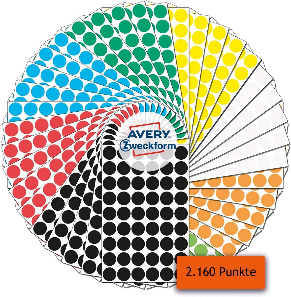 Zelfklevende Markeringspunten - 2160 Stuks, 12 mm, 8 Kleuren voor Planner en Kalender