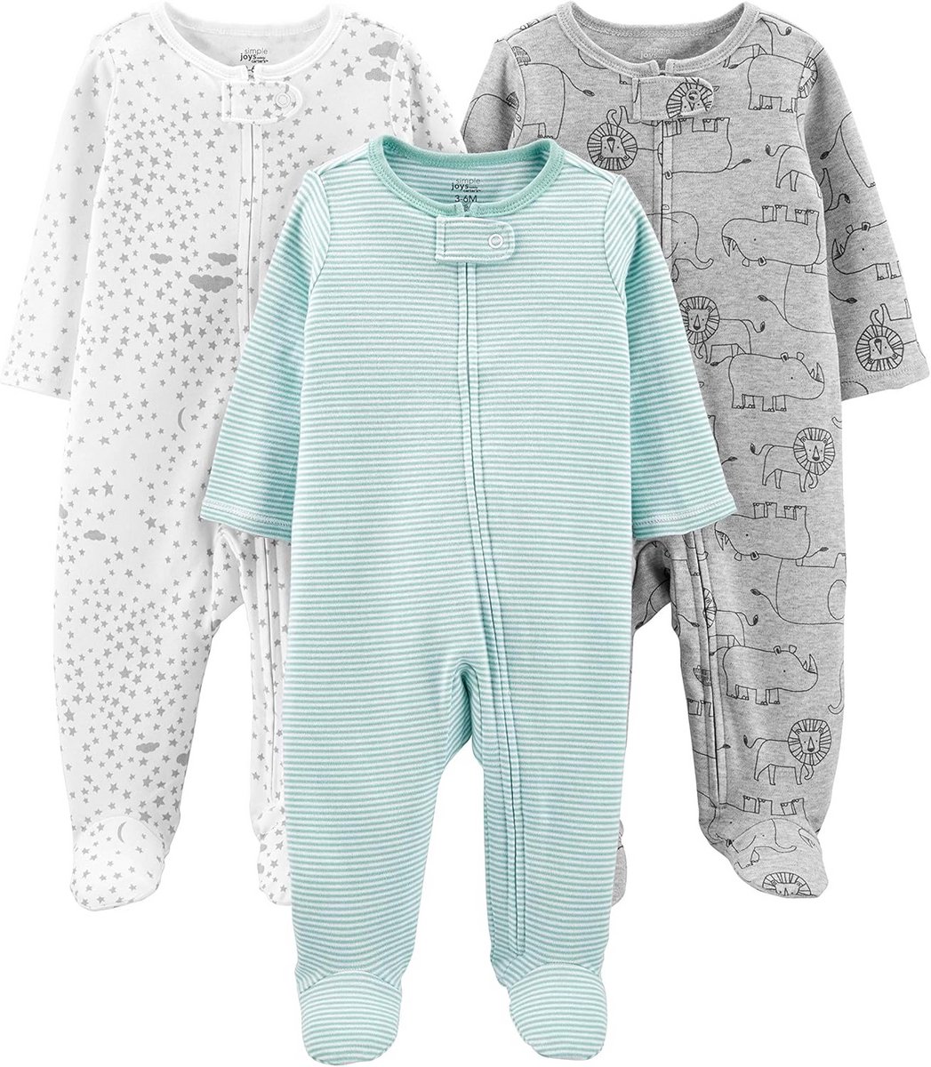 Unisex Baby 3-Pack Neutraal Slapen en Spelen