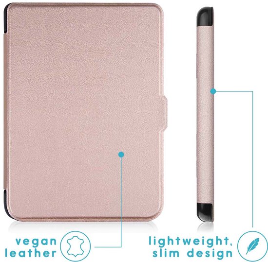 Hoesje geschikt voor Kobo Clara 2E E-reader - iMoshion Slim Hard Case Bookcase - Ook geschikt voor Tolino Shine 4 - Rosé Goud van Hoesje  — afbeelding 2
