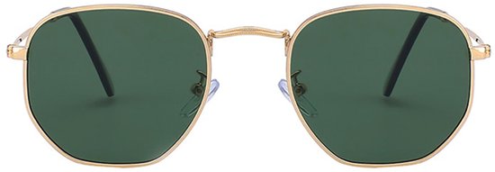 KIMU Zonnebril Hexagonal - Goud Montuur - G15 Zeshoekige Glazen Donkergroen - Gouden Pilotenbril Groen Groene Retro Vintage Zeshoekig Donkergroene Festival van KIMU — afbeelding 5