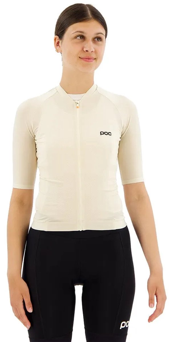 Poc Pristine Korte Mouw Wielertrui Beige L Vrouw