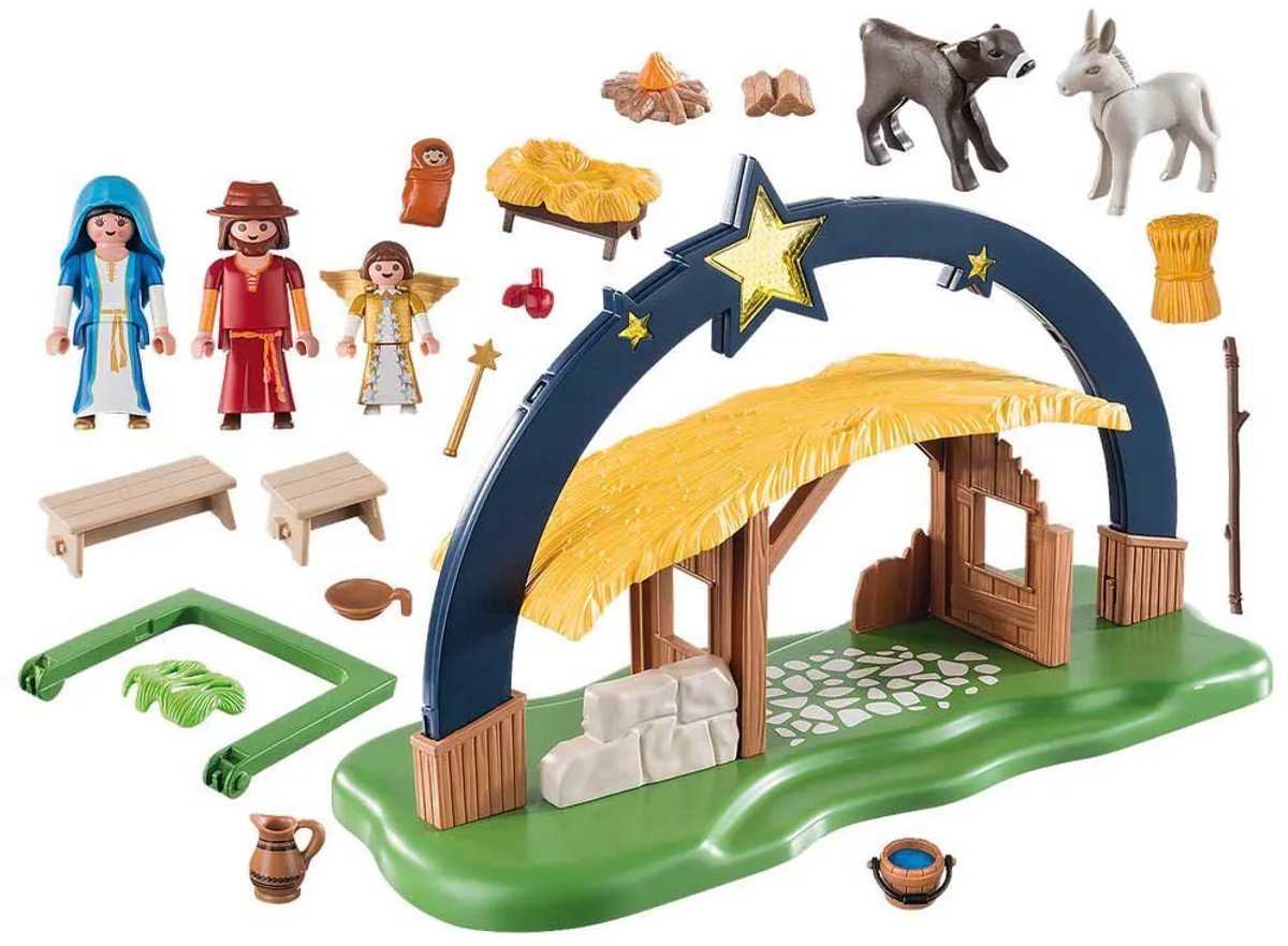 PLAYMOBIL Christmas Kerststal met heldere ster - 9494 — afbeelding 19