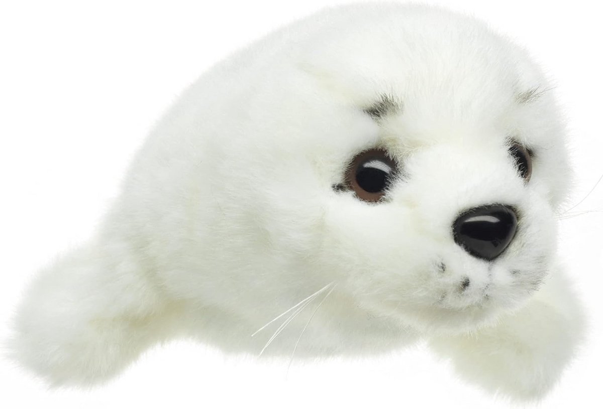 Zadelrobben-Baby wit 21 cm - Pluche Zeehond Knuffeldier