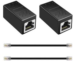 2 stuks RJ45 naar RJ11 adapter voor telefoons, faxen, en ADSL-modems