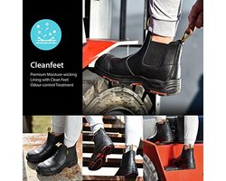 SAFEYEAR Water resistant safety work boots (CE certified) - 8025 free sock S3 Site safety shoes with lightweight