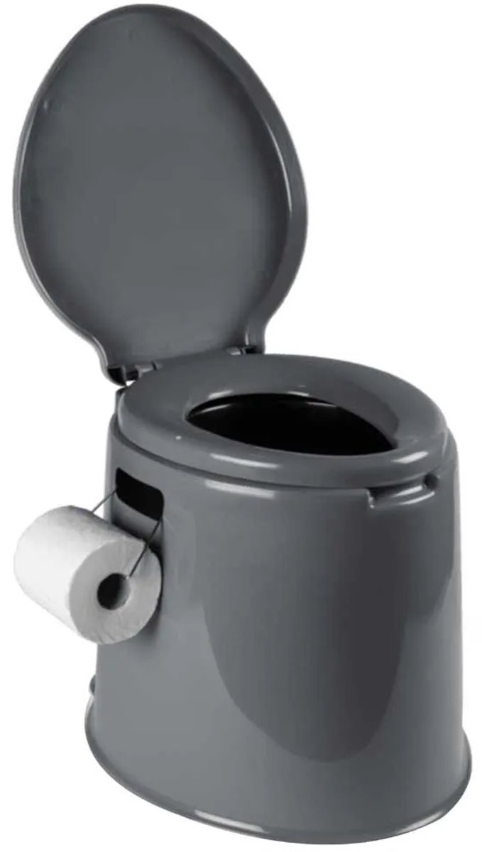 Kampa King Khazi – Portable toilet – Inclusief toiletrolhouder – Afneembare afsluitbare afvalemmer – Max. belasting 150 kg – Geschikt voor binnen en buiten – Compact op te bergen — afbeelding 4
