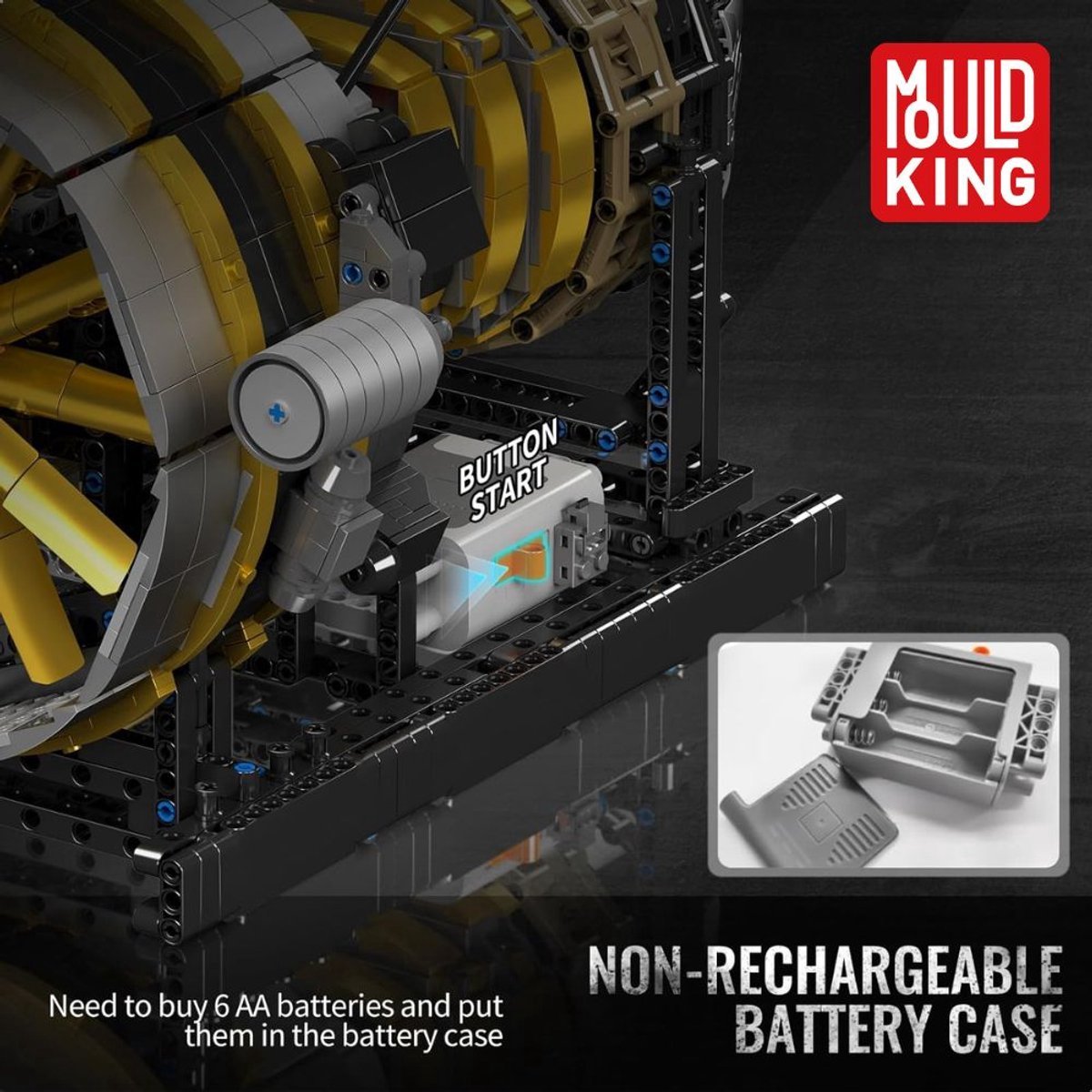 Mould King - 10141 Icons Technic Vliegtuig Straal motor | Speed champions modelbouw | Creator classic bouwpakket compatibel met lego of mega bloks | Technische speelgoed ideas voor expert volwassenen & kinderen | 2256 bouwstenen modelbouw — afbeelding 6