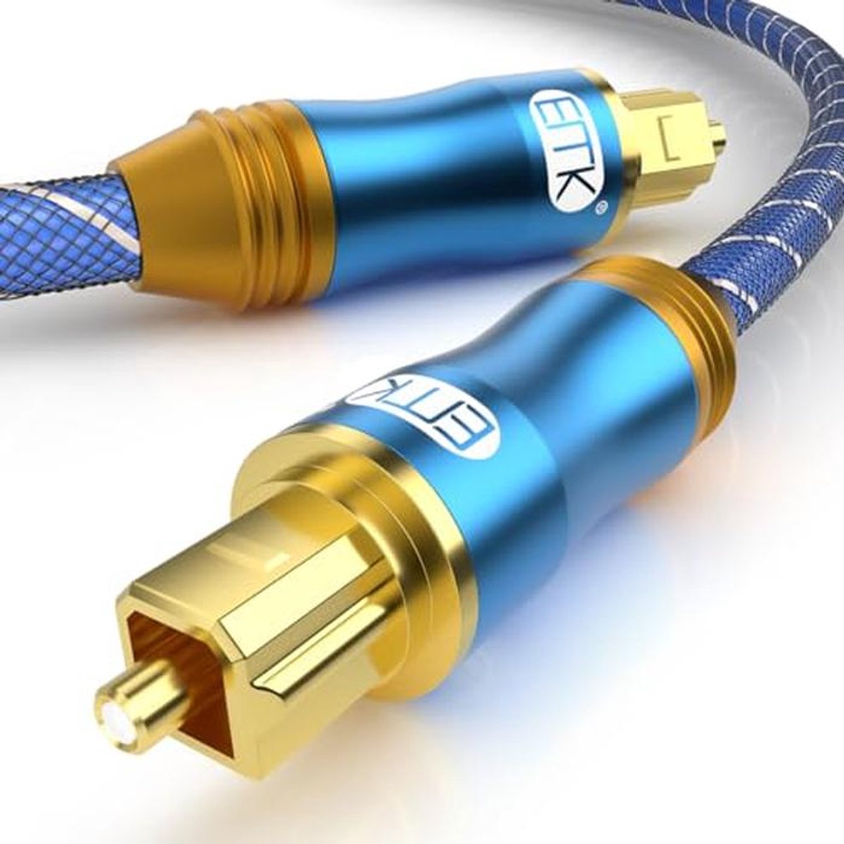 Digitale Optische Audiokabel Toslink - Vergulde Gouden Stekkers - 5 Meter