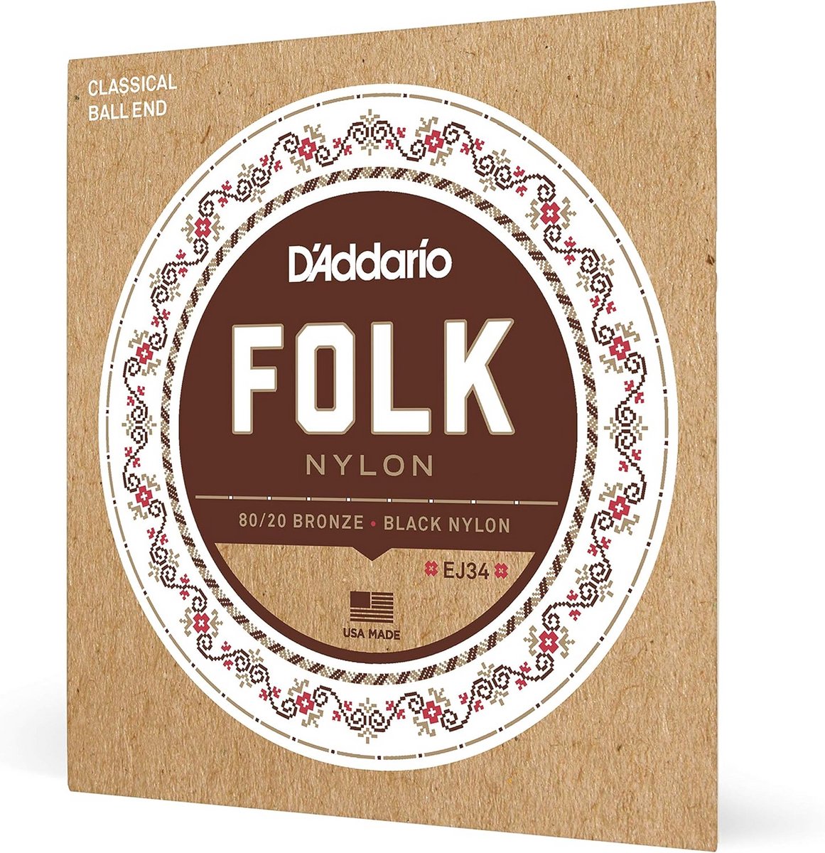 Folk Nylon Gitaarsnaren - Klassieke Gitaar Snaren - Nylon Kern, Ball End - 80/20 Bronze Wrap