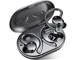 Draadloze Bluetooth-koptelefoon, 5,3 mm koptelefoonaansluiting, stereobas, met ruisonderdrukkende microfoon, waterdicht in-ear ontwerp, geschikt voor laptops, tablets, mobiele telefoons en sportapparatuur.