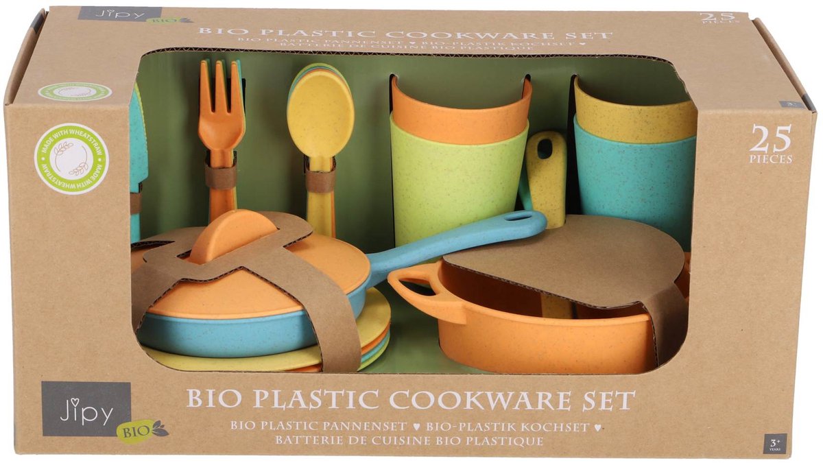 Bioplastic Speelgoed - Pannenset - 25-delig