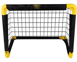 Umbro Voetbaldoel - Voetbalgoal 50 x 44 x 44 cm - Voetbal Goal Opvouwbaar - Makkelijk op te Bergen - Voetbal Training Doel voor Kinderen en Volwassenen - Kunststof - Zwart/ Geel