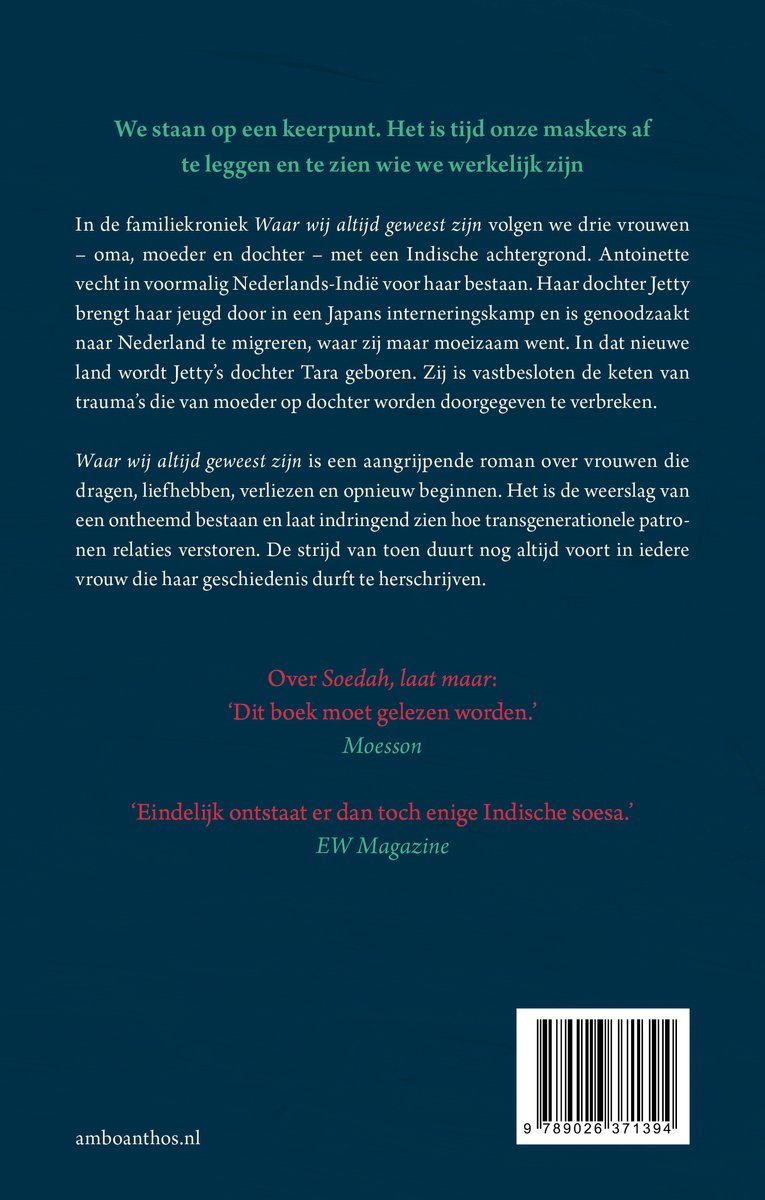 Waar wij altijd geweest zijn - back cover