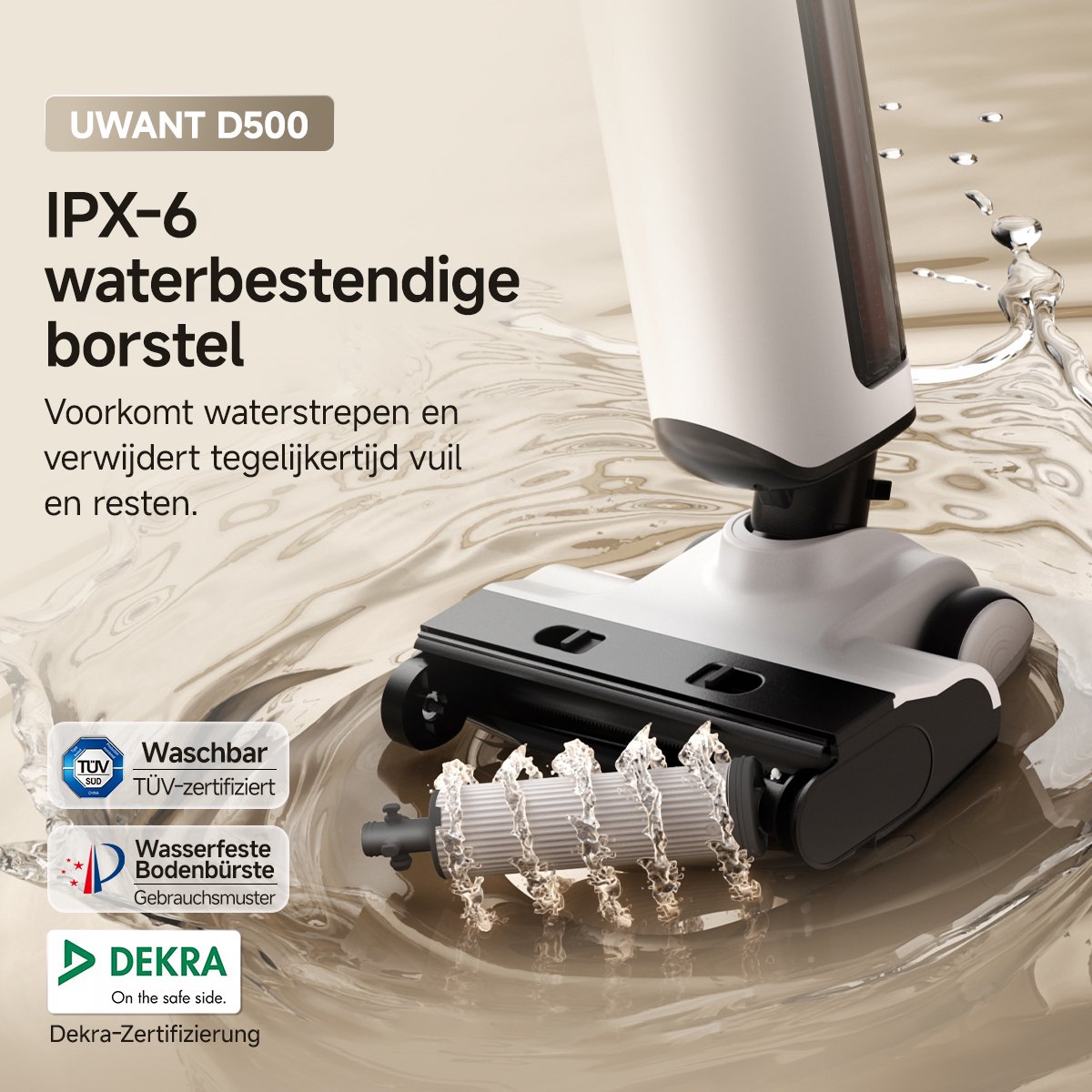 Uwant D500 Draadloze Steelstofzuiger met 17.000 Pa - afbeelding 2